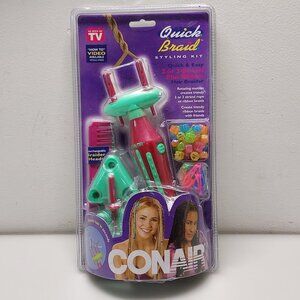 CONAIR QUICK BRAID STYLING KIT HAIR BRAIDER VTG Y2K 2002 NOS SEALED MODEL QB4CS